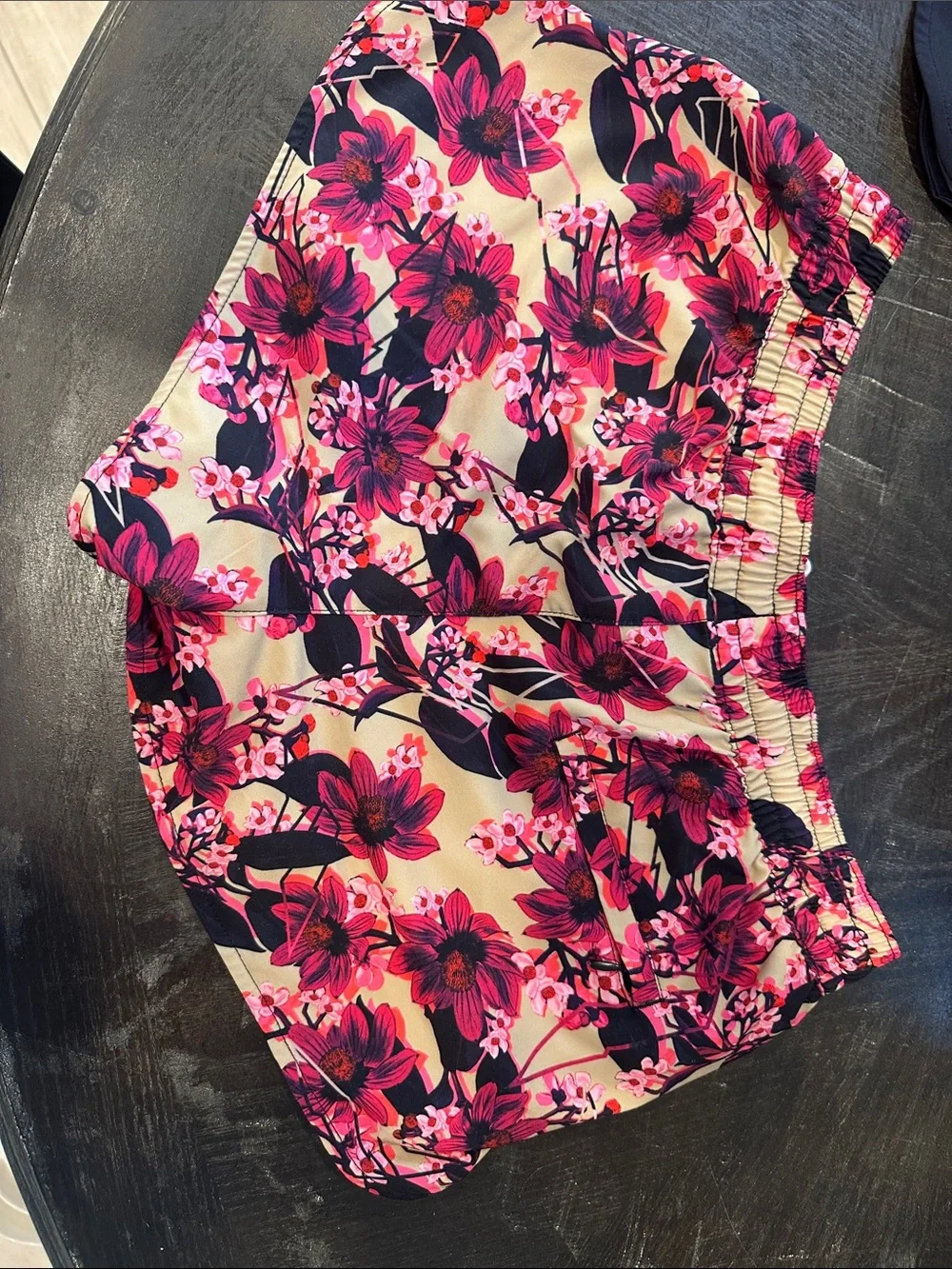 flag nor fail Women's Athletic Shorts - Black, Teal, Pink Floral